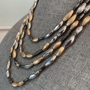 Chico’s Branded Two-tone Layered Necklace